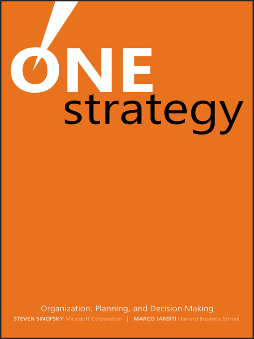 Title details for One Strategy by Steven Sinofsky - Available